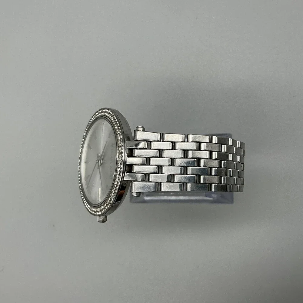Michael Kors Womens Watch 39mm Silver Tone Crystals MK3190 New Battery 7